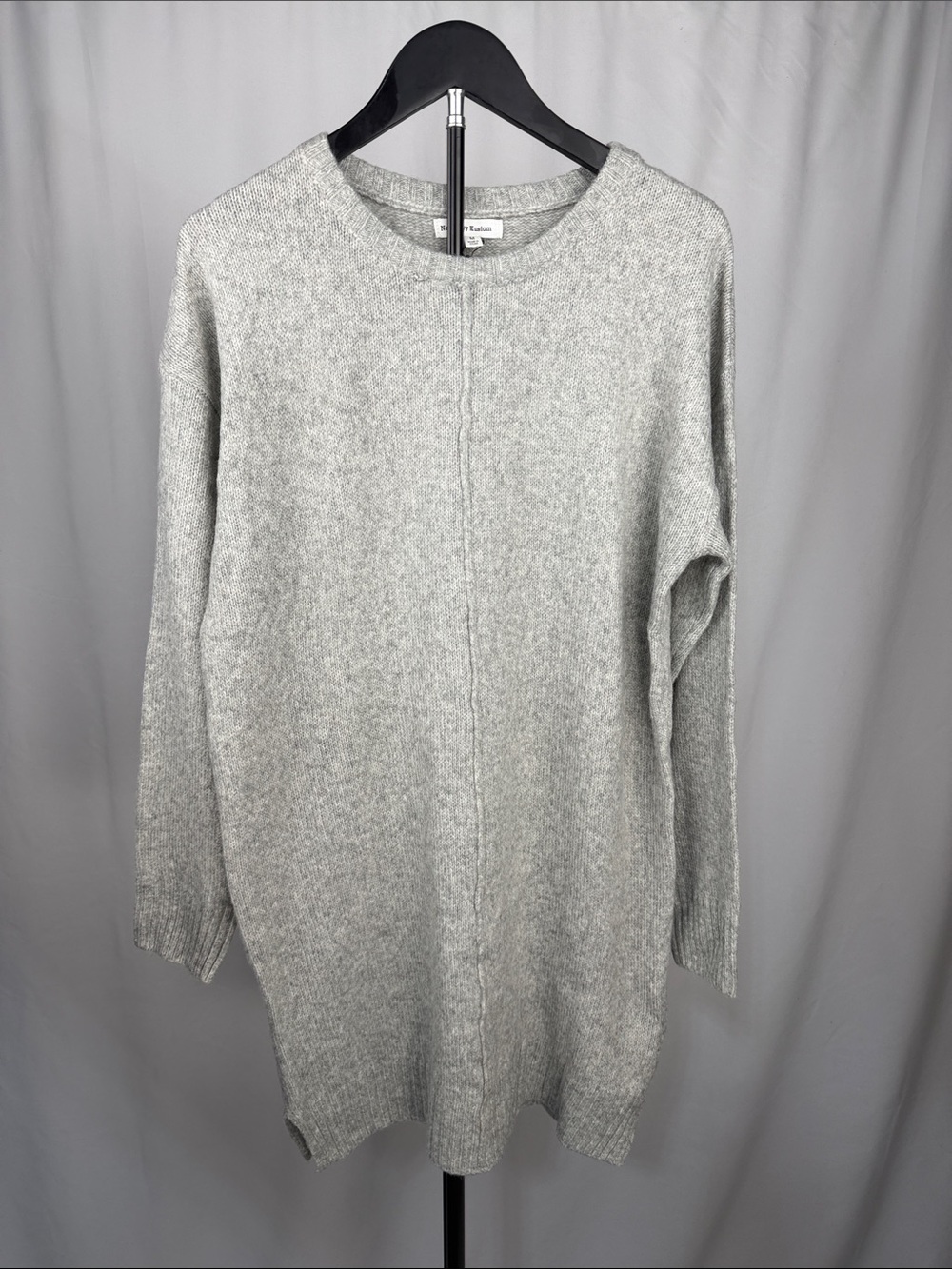 Newbury Kustom Gray Oversized Sweater Dress Tunic Size M NWT